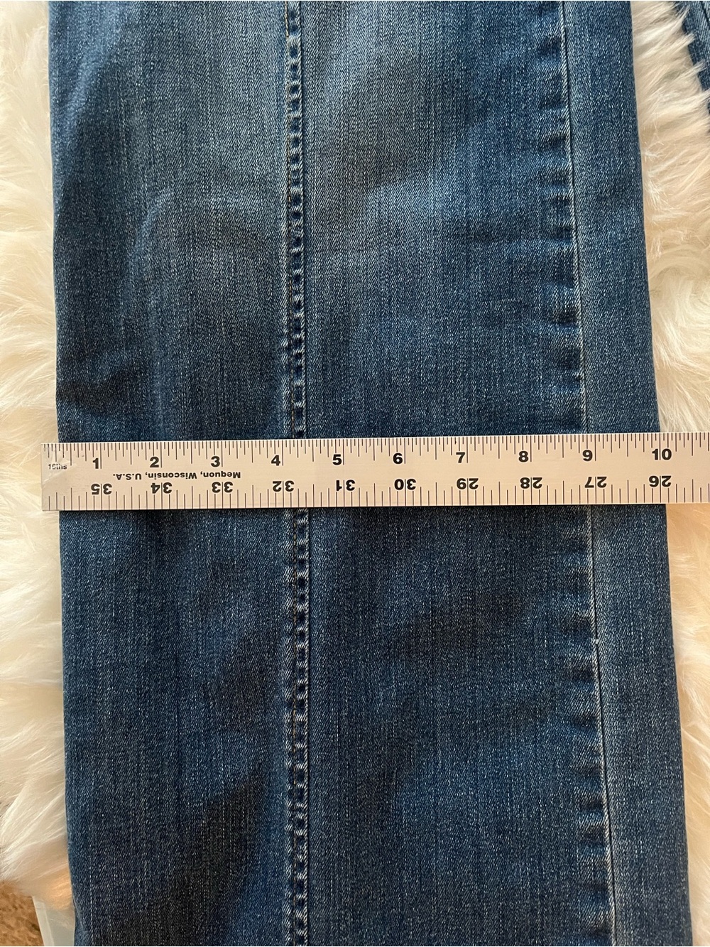 SPANX seamed wide leg vintage indigo jeans size XS - Picture 9 of 12